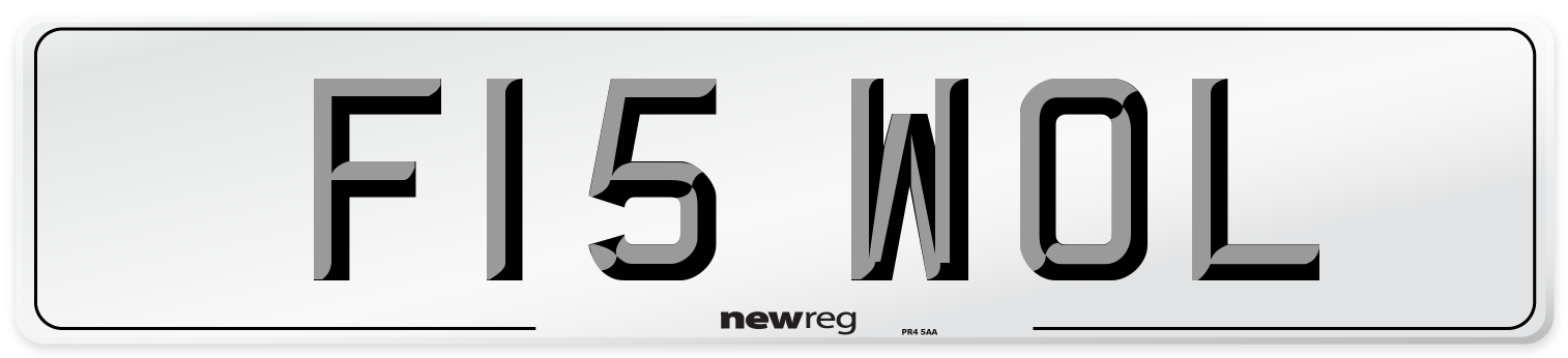 F15 WOL Number Plate from New Reg